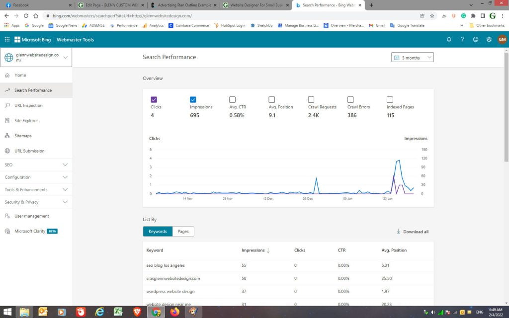 Bing Web Master Tools