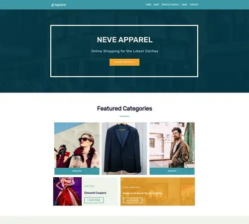 apparel website design