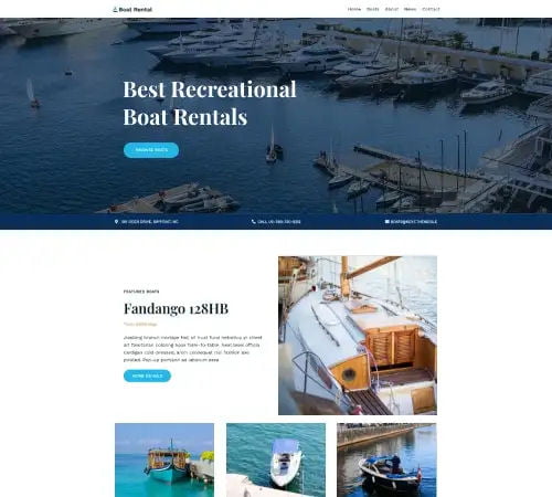 Boat Rental Website Design