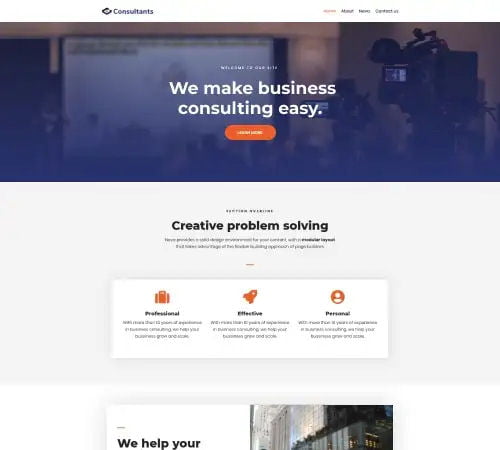 website design firm for business consulting