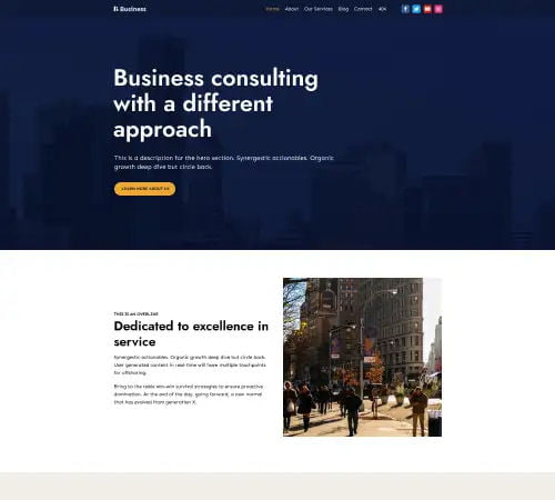 Business Website Design Example