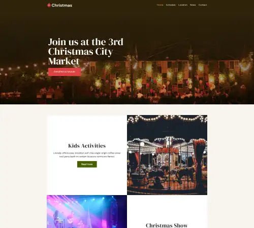 Christmas Market Website Examples