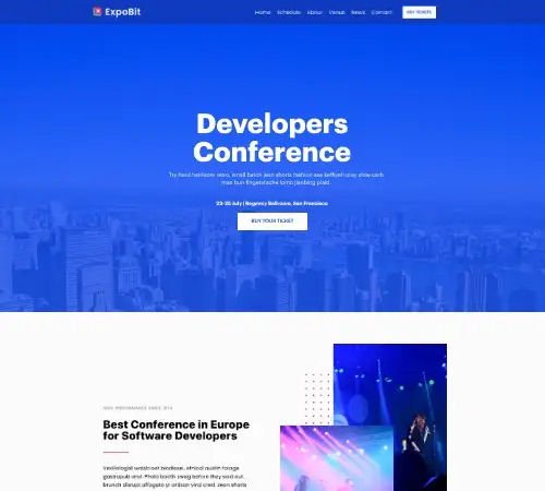 Conference Website Design Example