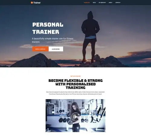 Personal Trainer Example Website Designs