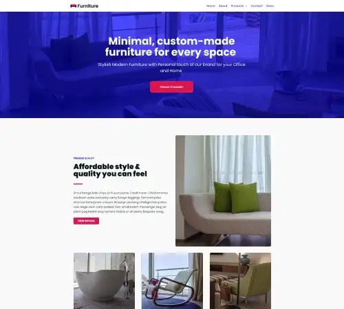 Furniture Shop Website Design Example