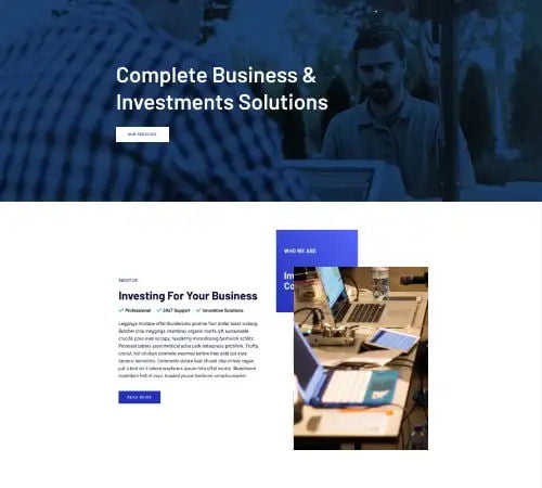 investment consulting website design