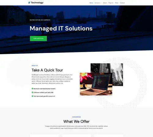 IT Technology Agency Website Designer