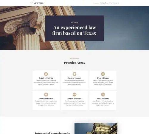 Lawyer Website Design Example