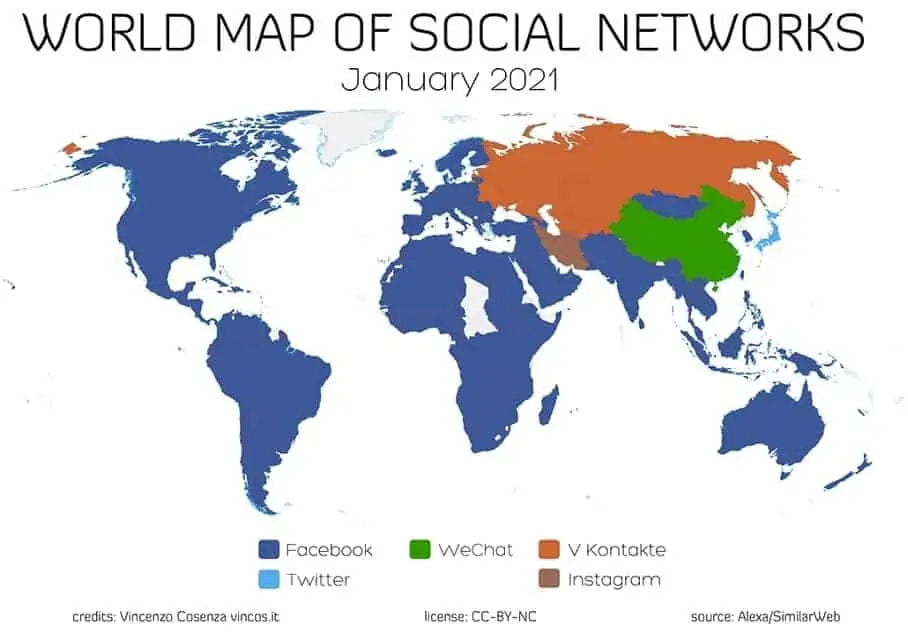 map of social media use