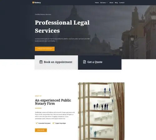 Website design for public notary