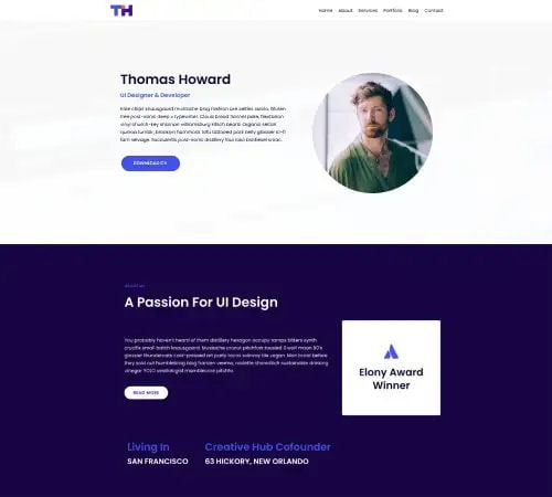Web design for resume