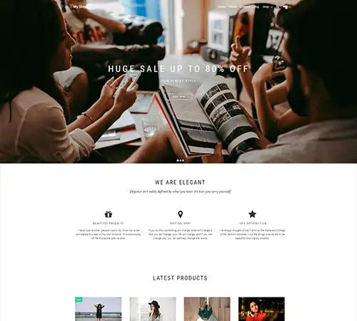 ecommerce shop website design examples