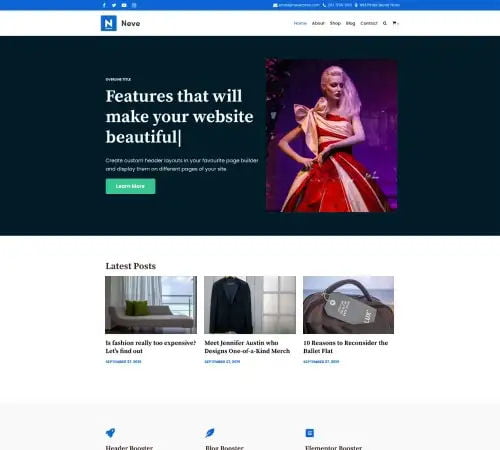 website designed for speed