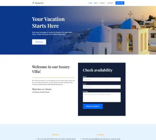 vacation rental website design examples