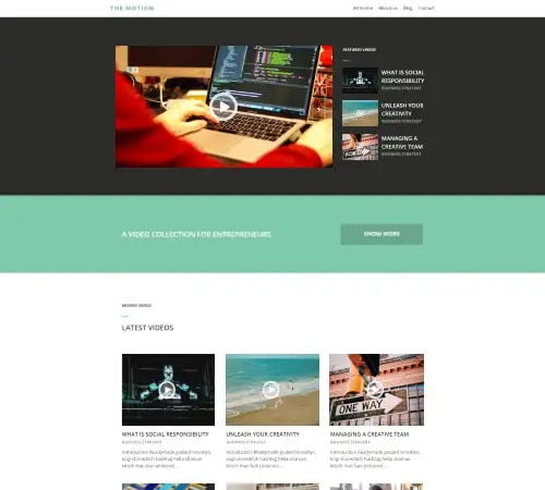 Website Design For Video Blog