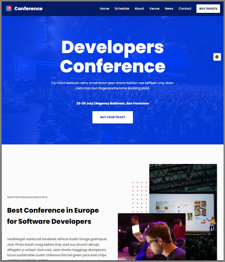Conference Event Website Design