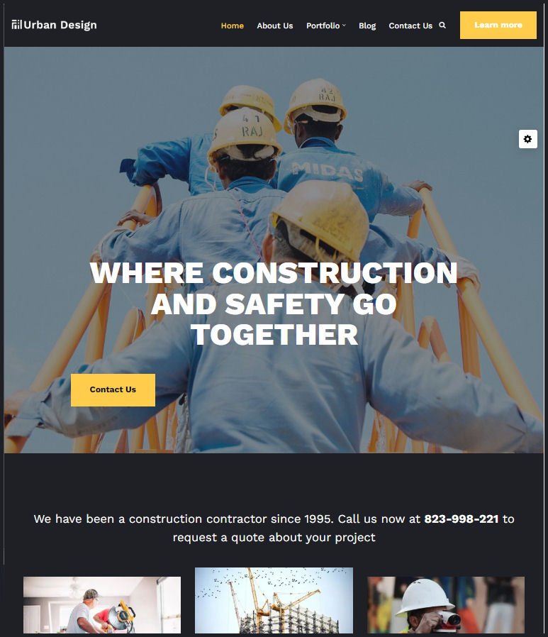 Construction Company Website Design