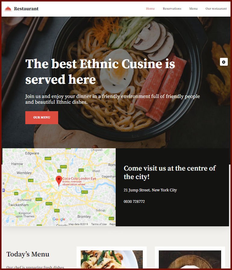 Creating a Restaurant Website