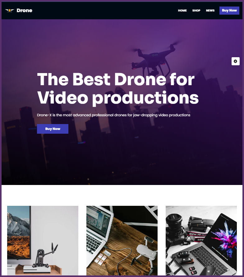 Drone Retailer Website Design