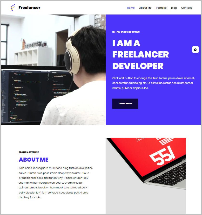 Website Design for Freelancer