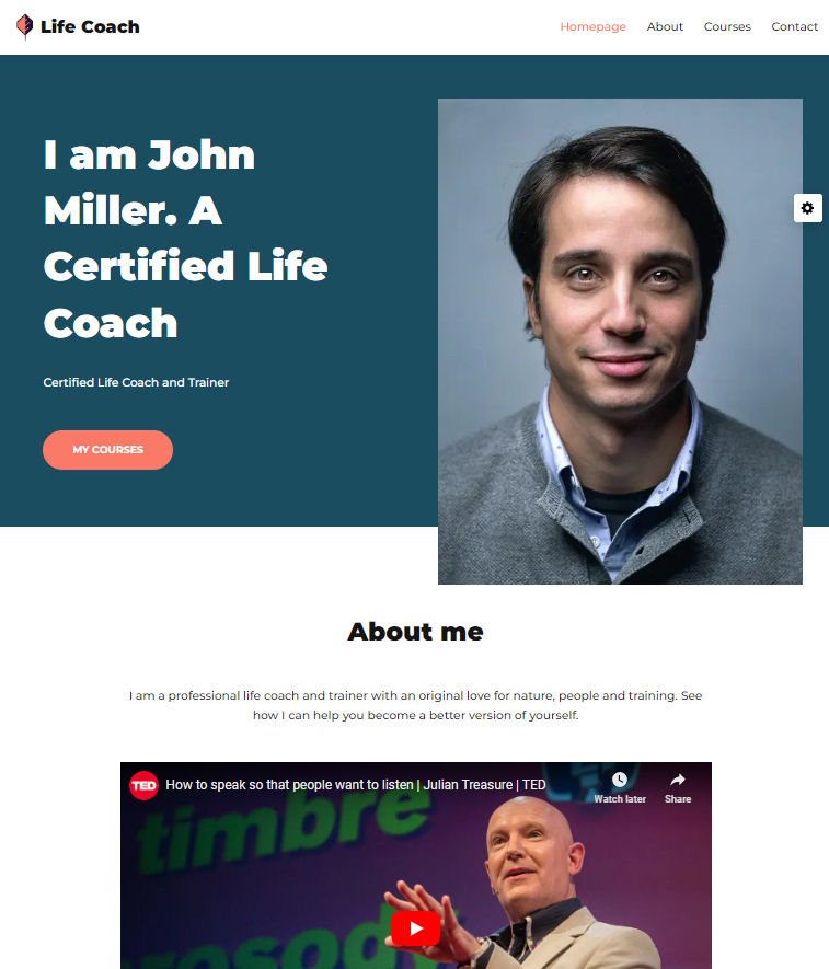 Life Coach Website Design