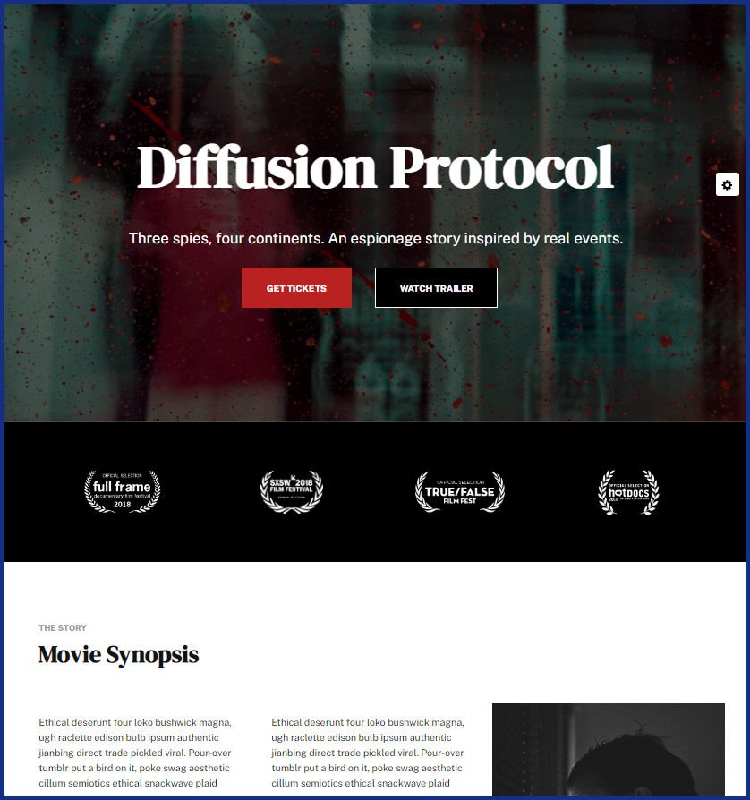 Movie Website Design Templates