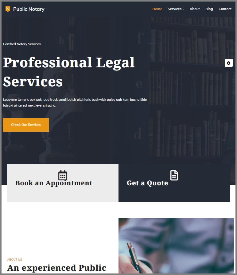 Notary Public Website Template
