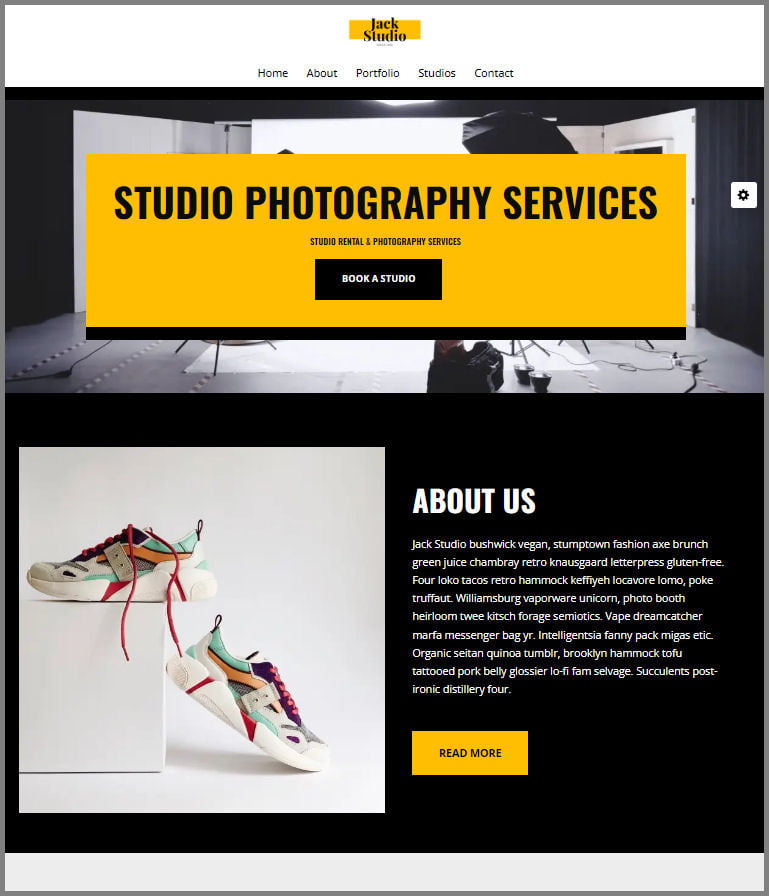 Photography Website Design