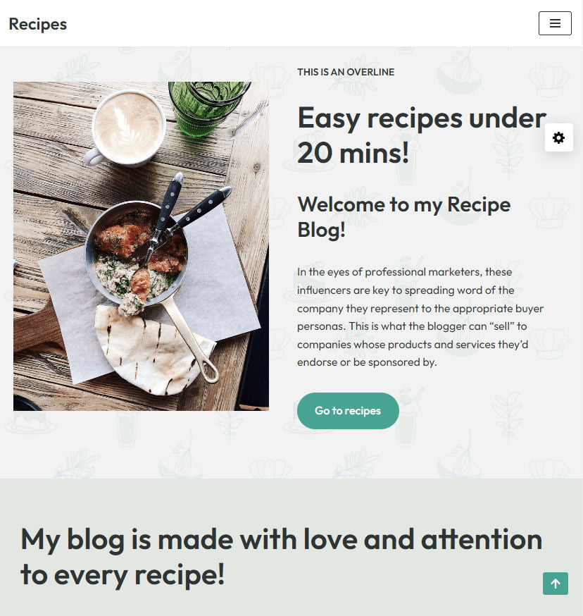 Recipe Website Template