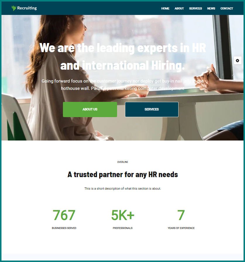 Recruitment Agency Website Template