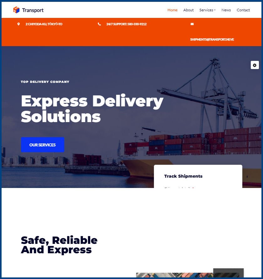 Website Design for Shipping Company