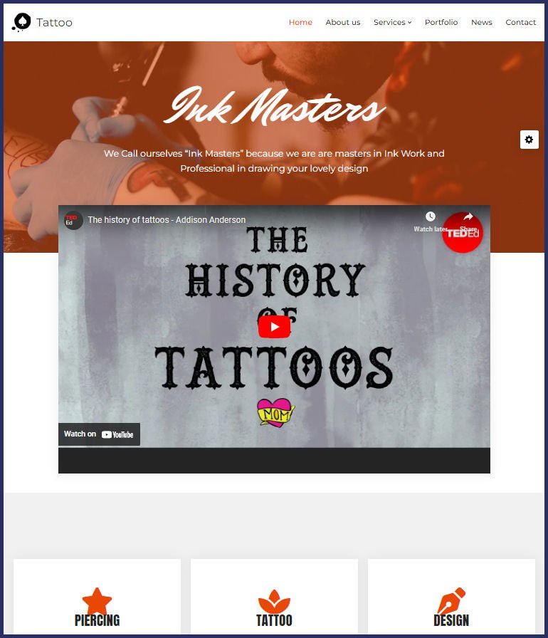 Website Design for Tattoo Artists