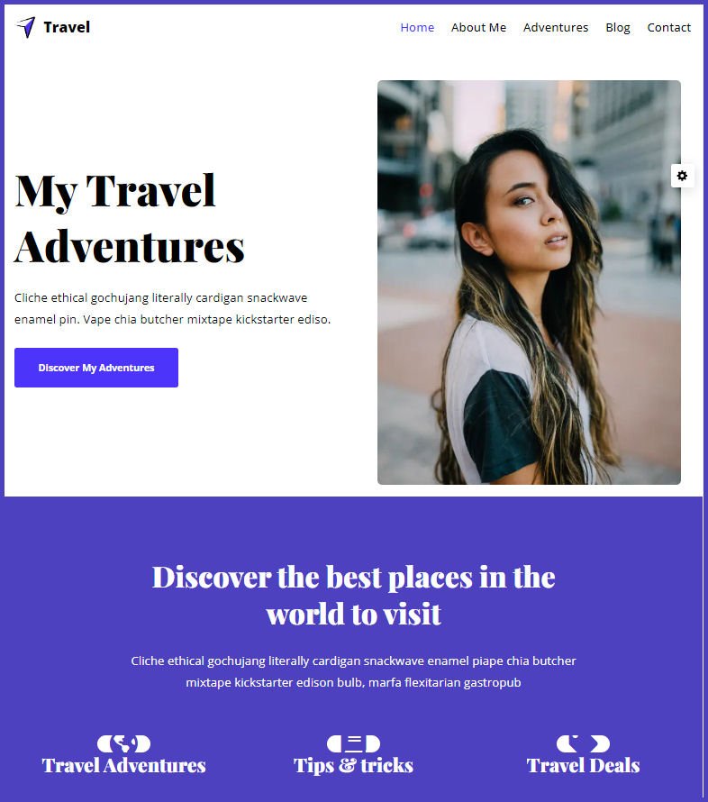 Travel Blog Website Design