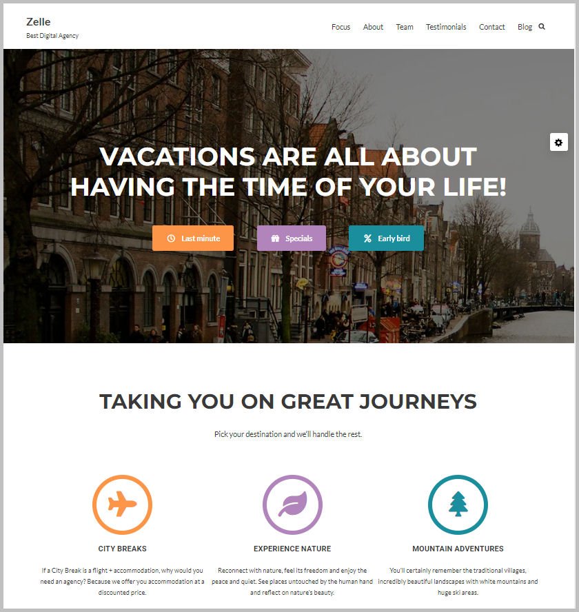 Website Design for Travel Agency
