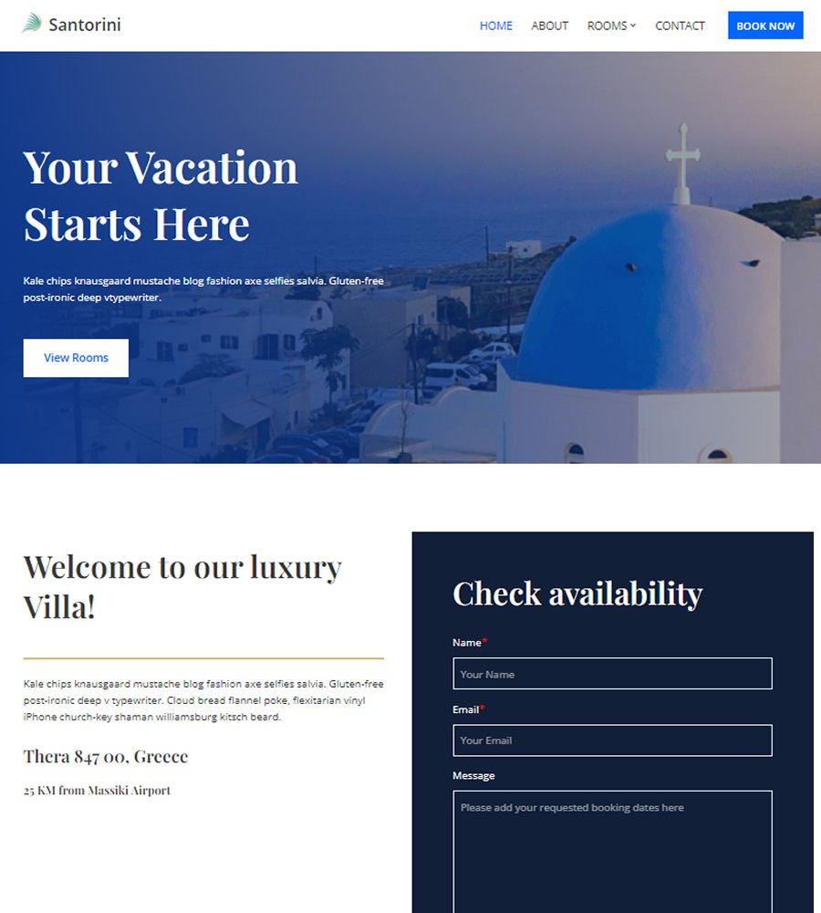 Website Design for Vacation Rentals