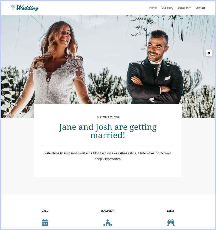 Wedding Website Example